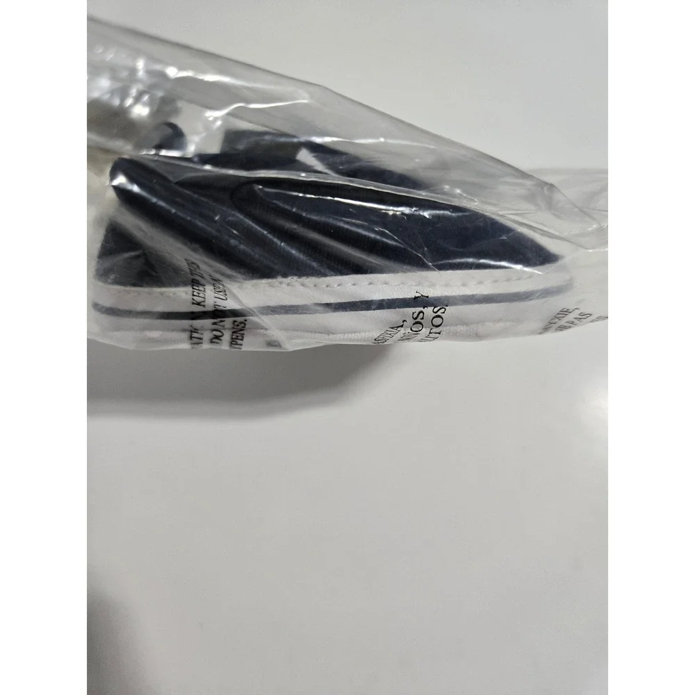 Gerber‎ Baby Boy Crib Shoes Navy Blue Striped Lining Slip On 3-6M